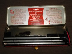 VINTAGE J C HIGGINS NO. 2140 SHOTGUN GUN CLEANING KIT METAL BOX