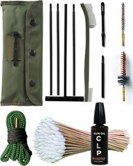 Universal Rifle Cleaning Kit, CLP,Brushes,Snakes,Tools for 5.56mm, 20-25 Caliber