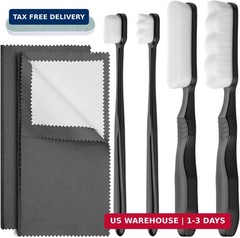 7Pcs Silver Cleaning Kit，with 4Pcs Ultra-Soft Brushes & 2Pcs Polish Cloths & 1Pc
