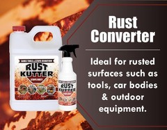Kutter Stops Rust & Converts Rust Spots to Leave A Primed Surface Ready to Paint