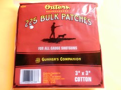 Outers Bulk Cotton Patches; 225 Patches; 3″ x 3″; All Gauge Shotguns; 42388