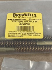 NEW Brownell’s Bronze Bore Brushes LOT of FIVE PACK ASSORTED CALIBER