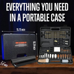Universal Gun Cleaning Kit with Brushes, Rods & Accessories for Men