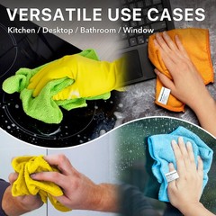 Simple Houseware Microfiber Cleaning Cloth 50 Pack 12 X 12 4 Colors Hc-01A-4