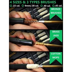 Universal Gun Cleaning Kit for Rifle Pistol Shotgun .17 – .45 Cal. Most Caliber