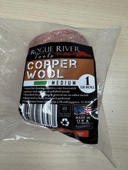 Copper Wool (Medium Grade) – 1lb Roll – by Rogue River Tools. Made in USA! Pure