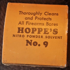 VINTAGE Hoppe’s Nitro Powder Solvent #9 Original (Empty) Bottle and Packaging