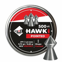 Hawki Airgun Pellets .177cal/4.5mm Caliber (9.72gr/0.63 g) .177, .177 cal.
