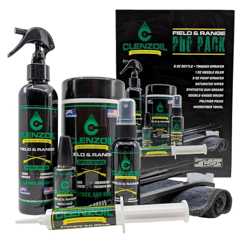 Complete Firearm Cleaning Kit with CLP and Tools