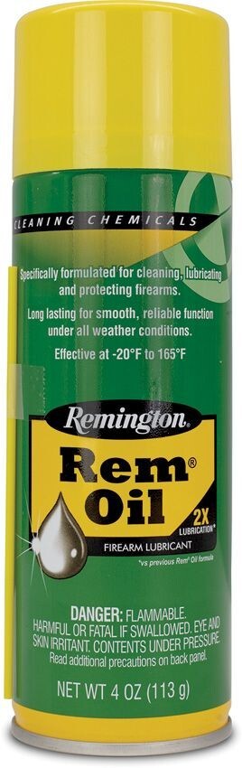 Remington Rem-Oil 4oz Aerosol Cleaning Lubricating Protecting Firearms 26610