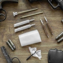 8 pc Pistol Cleaning Brush Kit 8pc Maintenance New Compact w/Case .357/.38/9mm