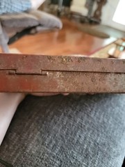 Vintage Red Rusty Metal Tin OUTERS GUNSLICK RIFLE KIT 22 cal. Tin Only No. 477