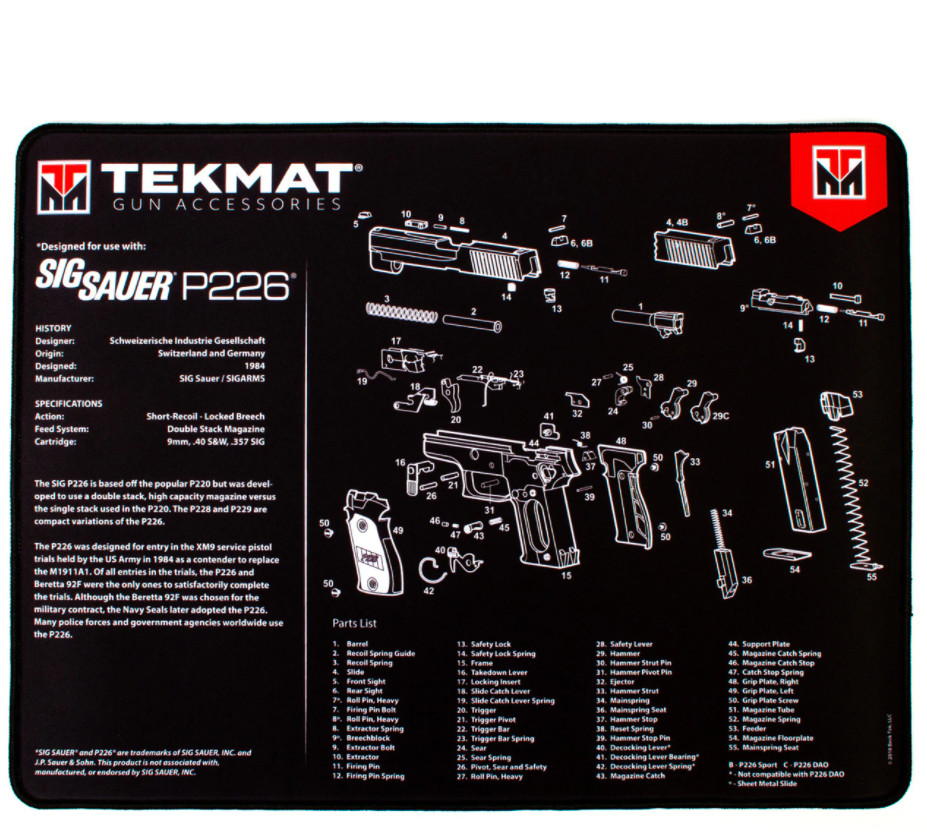 TekMat Ultra Premium Handgun Cleaning Mat P226