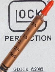COPPER COLORED Factory Grease Fits GLOCK Large Orange Cap Applicator 3ml
