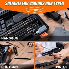 Gun Cleaning Kit Universal Shotgun Handgun Double-Ended Brushes Reinforced Rods