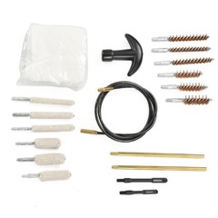 Gun Cleaning Kit 19Pc – Brass Bore Cleaning Brush Set – Firearm Maintenance