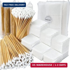 PINGMIC Gun Cleaning Supplies – 6″ Long Cotton Swabs and 2″x2″ Cleaning Patches