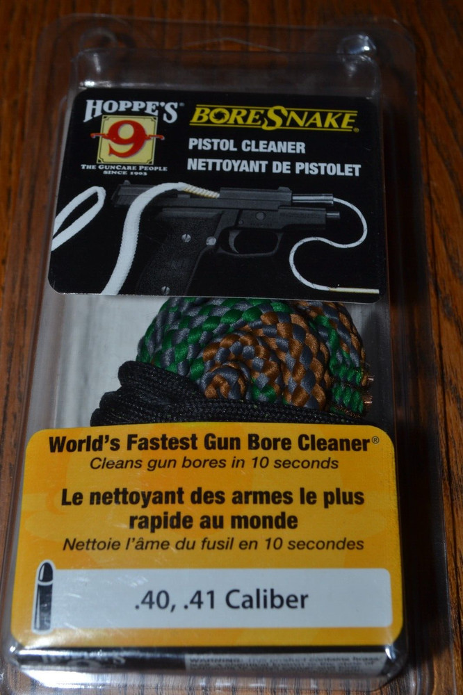 Hoppe’s 9 Bore Snake Bore Cleaner Pistol .40 & .41 Cal New in Package