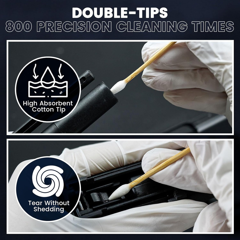 900/400PCS Double-Ended 6″ Pointed Gun Cleaning Swabs – for Precision Firearm…