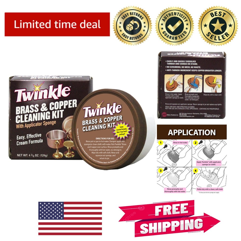 Natural Brass & Copper Cleaning Paste – 4.4oz Easy Application for Shine