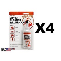 GEAR AID Zipper Cleaner & Lubricant with Zipper Teeth Brush Gear Repair Kit, Cle