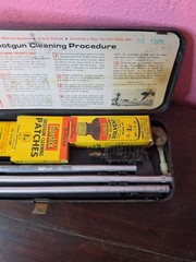 Vintage 1977 OTTERS Gun Cleaning Kit 12 Gauge Shotgun w/ Black Box Case