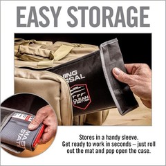 Universal Gun Cleaning Kit W/ Oil Resistant Mat Pistols Rifles Shotguns New