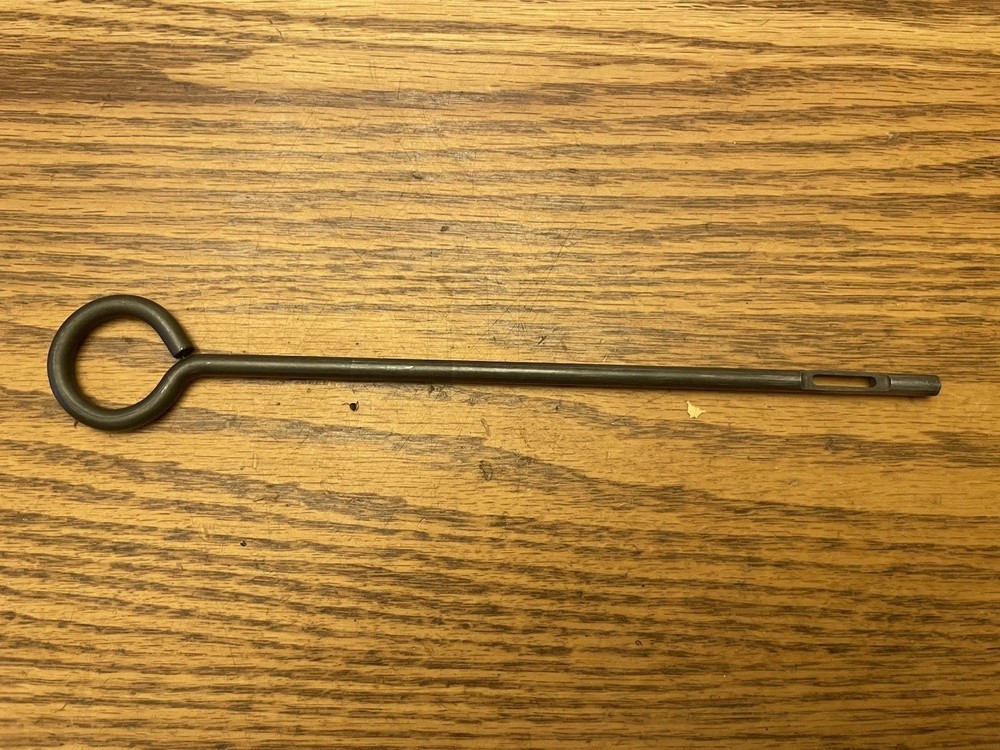 Vintage Pistol Handgun Gun Cleaning Rod 9″ Long STEEL Loop Handle Tool