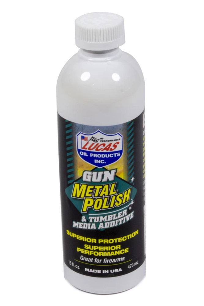 Lucas 10880 Gun Metal Polish Tumbler Media Additive Cleaner Oil 16oz (1Bottle)
