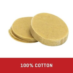 Pre-Treated Cotton Firearm Cleaning Patches, .45-.50 Caliber, Yellow, N/a