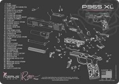 Sig Sauer P365 XL ROSE Schematic Handgun Mat