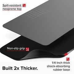 Premium Gun Cleaning Mat Oil and Solvent Resistant 2X Thicker, 48×17, Grey