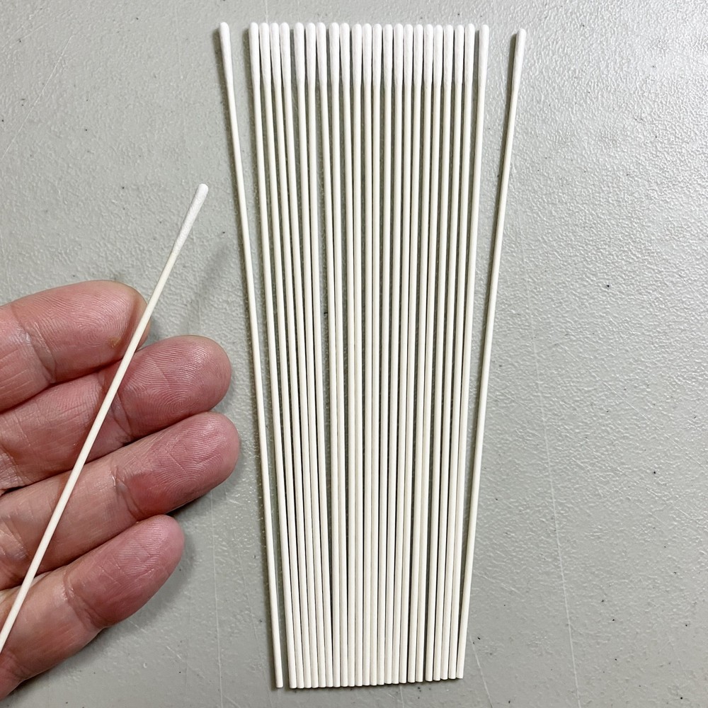 Morezmore M01726 25 Mini Round Tip Long Handle Micro Q-tips Swab G-Tip