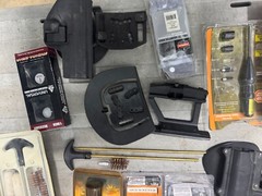 Lot of Bulldog Gun Holsters, Laser Boresighter, Savage Lock W/ Keys, Boresnake