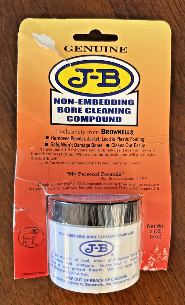 Brownells J-B Non-Embedding Bore Cleaning Compound Gun Barrel Cleaner