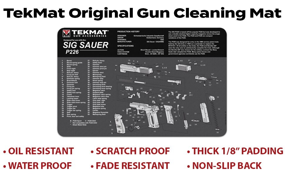 TekMat Gun Cleaning Bench Mat for Walther PPQ 11″ x 17″ Neoprene Mouse Pad NEW