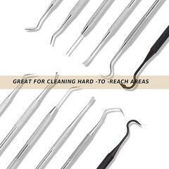 Gun Cleaning Kit 6 Picks & 3 Brushes Stainless Steel Tools Carbon Removal New