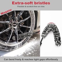 8PCS All-in-One Wheel & Tire Cleaning Kit – 360° Flexible Synthetic Wool 8 PCS