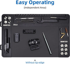 Gun Cleaning Mat, Premium Magnetic Pad with Organizer Parts Tray, Anti-Slip Rubb