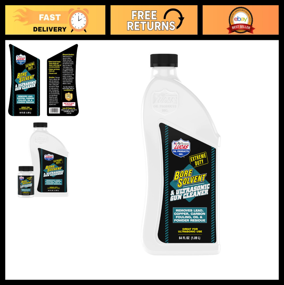 Bore Solvent & Ultrasonic Gun Cleaner – 2 Quart, Effective Gun Maintenance Solut