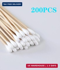 200PCS Cotten Swab Applicators, 6 Inch Long Wooden Cotton Swabs – Cleaning Gun S