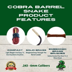 .243 Gun Bore Cleaning Rifle Kit -Free Fast Shipping – Cobra Barrel Snakes