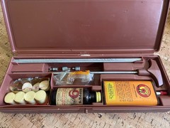 Vintage 70s-80s Hoppe’s No. 9 Universal Gun Cleaning Kit Brown Plastic Case