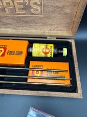 New in Wooden Box Hoppes No 9 Gun Cleaning Kit Professional Quality