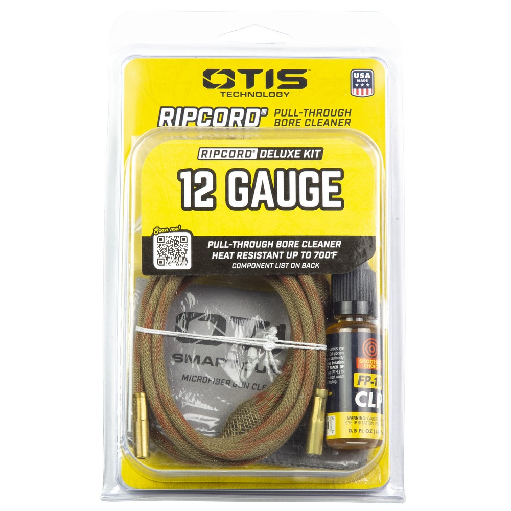 Otis Technology Ripcord Deluxe Cleaning Kit for 12 Gauge Firearms Compact Design