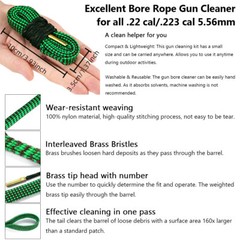 CLEARANCE Bore Cleaner Gun Barrel Rope Cleaner for 22 .223 & 5.56mm Rifle Pistol