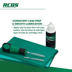RCBS Case Lube Kit – Pad and Neck Brushes – Green One Size,