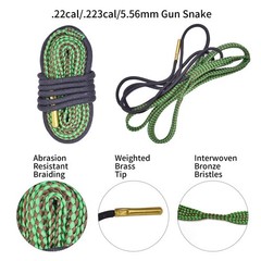 Universal Cleaning Kit for .22 .223Cal 5.56mm .22LR, Including Bore Chamber B…