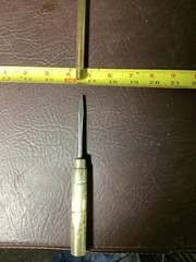 D.M. Powers Brass Cleaning Rod, Screw Driver, And Oiler 36”