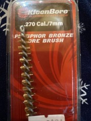 1- Kleenbore Phosphorus Bronze Nylon Bore .270/7mm Caliber Brushes A179